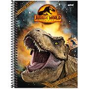 Caderno universitário capa dura, 1x1 80 folhas, Jurassic World, 2352148, Spiral Jw - PT 1 UN