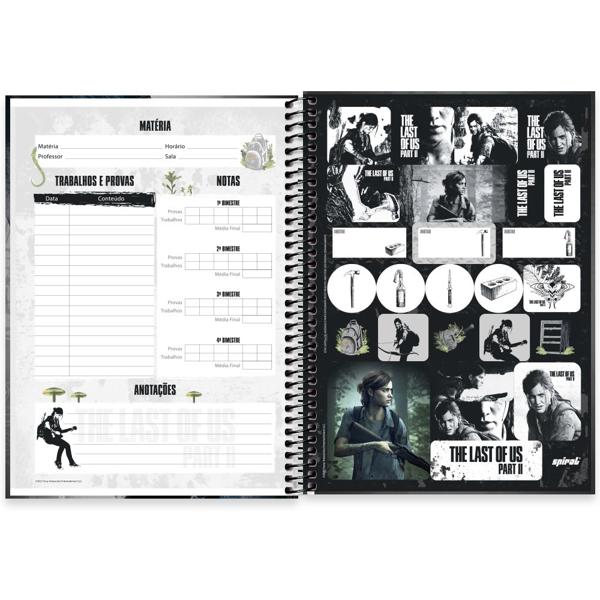 Caderno universitário capa dura, 1x1 80 folhas, The Last of Us, 2371750, Spiral Lou - PT 1 UN