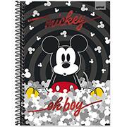 Caderno Universitário Capa Dura 1x1 80 Folhas Mickey Disney Clássico Spiral - PT 1 UN