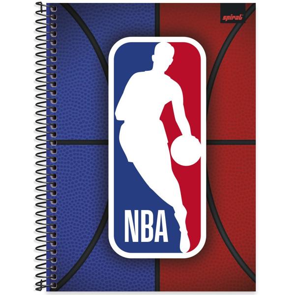 Caderno universitário capa dura, 1x1 80 folhas, NBA , 2332522, Spiral Nba - PT 1 UN