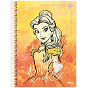 Caderno Universitário Capa Dura, 1x1, 80 Folhas, Princesas Disney, 2332560, Spiral Pn - PT 1 UN