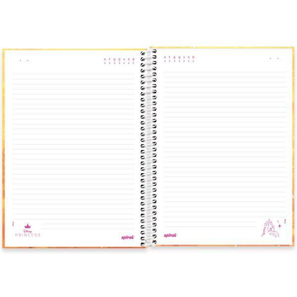 Caderno Universitário Capa Dura, 1x1, 80 Folhas, Disney Princesas, 2332560, Spiral Pn - PT 1 UN