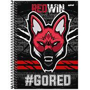 Caderno universitário capa dura, 1x1 80 folhas, Red Canids 2372078 Spiral Red PT 1 UN