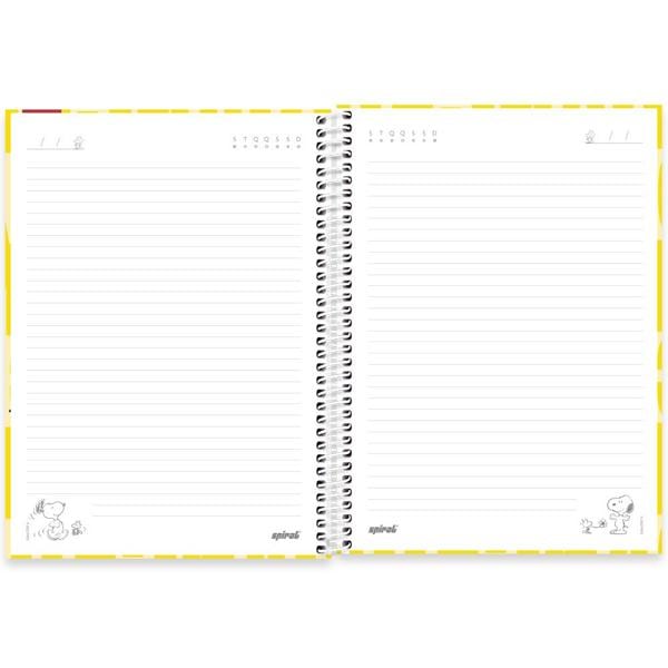 Caderno universitário capa dura, 1x1, 80 folhas, Snoopy, 2332614, Spiral Sno - PT 1 UN