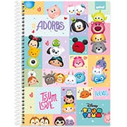 Caderno universitário capa dura, 1x1 80 folhas, Tsum Tsum, 2332706, Spiral Tsum - PT 1 UN Caderno universitário capa dura, 1x1 80 folhas, Tsum Tsum, 2332706, Spiral Tsum - PT 1 UN