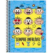 Caderno universitário capa dura, 1x1, 80 folhas, Turma da Mônica, 2372177, Spiral Tdm - PT 1 UN