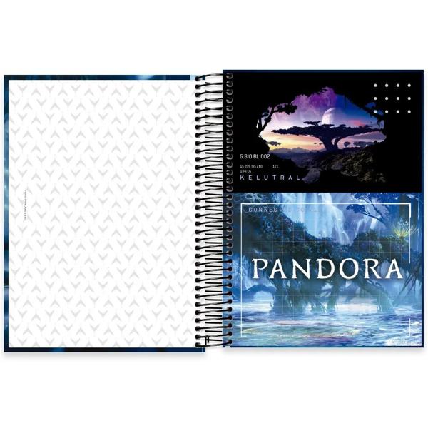 Caderno Universitário Capa Dura 10x1 160 Folhas Avatar Disney Spiral Ava - PT 1 UN