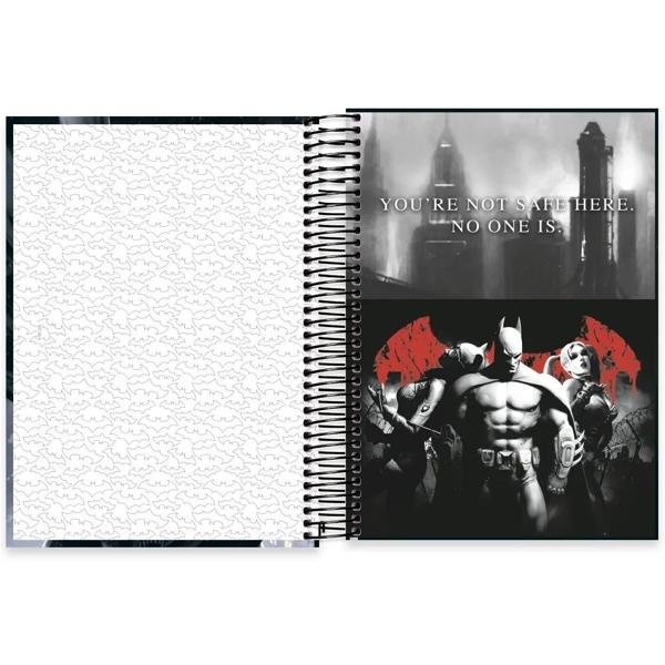 Caderno universitário capa dura, 10x1, 160 folhas, Batman Game, 2332775, Spiral Btg - PT 1 UN
