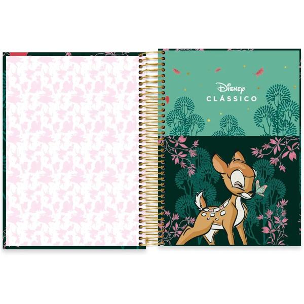 Caderno universitário capa dura, 10x1, 160 folhas, Bambi, Disney Clássicos, 2372375, Spiral Cld PT 1 UN