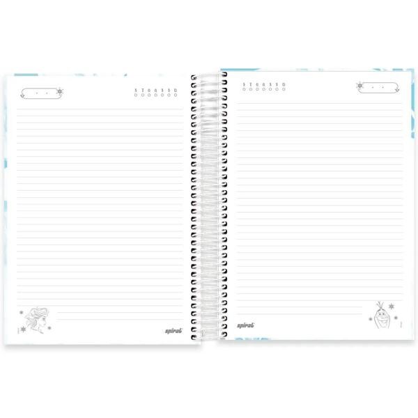 Caderno universitário capa dura, 10x1, 160 folhas, Frozen, 2332843, Spiral Frz - PT 1 UN