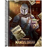 Caderno universitário capa dura, 10x1, 160 folhas, Mandalorian, 2333215, Spiral Man - PT 1 UN