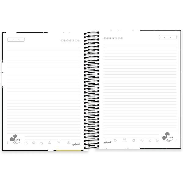 Caderno Universitário Capa Dura, 10x1, 160 Folhas, Disney Mickey Clássico, 2333031, Spiral Mk - PT 1 UN