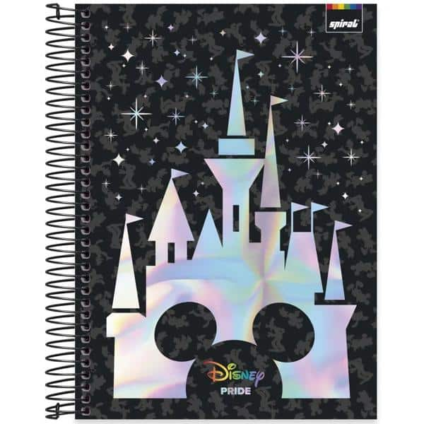 Caderno Universitário Capa Dura, 10x1, 160 Folhas, Disney Mickey Pride, 2333048, Spiral Mpr - PT 1 UN