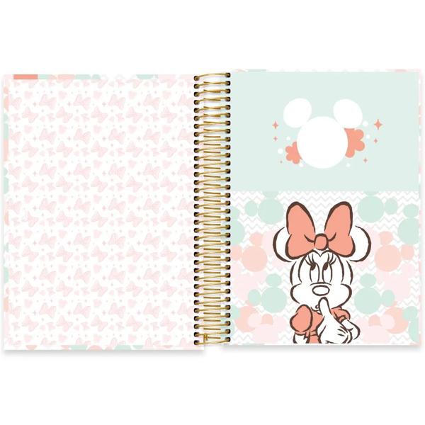 Caderno Universitário Capa Dura, 10x1, 160 Folhas, Disney Minnie Style, 2333086, Spiral Mis - PT 1 UN