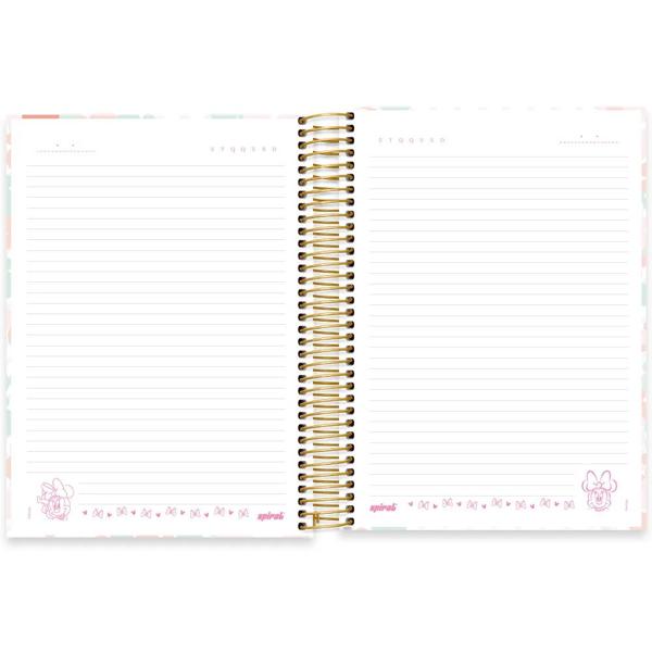 Caderno Universitário Capa Dura, 10x1, 160 Folhas, Disney Minnie Style, 2333086, Spiral Mis - PT 1 UN