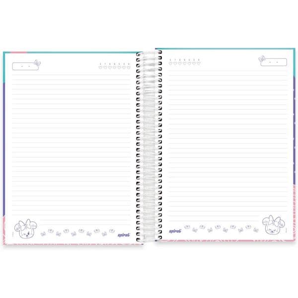 Caderno Universitário Capa Dura, 10x1, 160 Folhas, Disney Minnie Kawaii, 2333093, Spiral Mikw - PT 1 UN