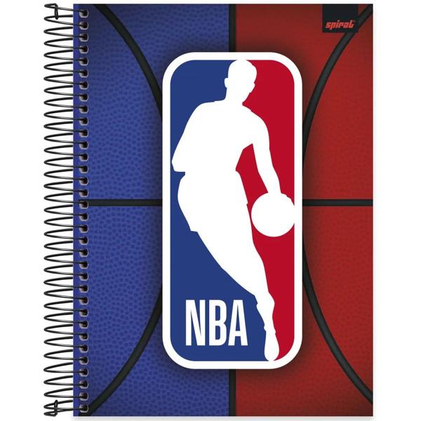 Caderno universitário capa dura, 10x1, 160 folhas, NBA, 2334953, Spiral Nba - PT 1 UN