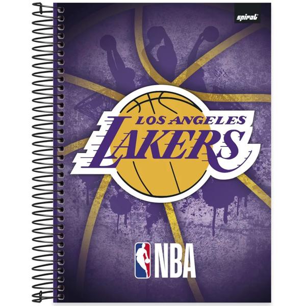 Caderno universitário capa dura, 10x1, 160 folhas, NBA, 2334953, Spiral Nba - PT 1 UN