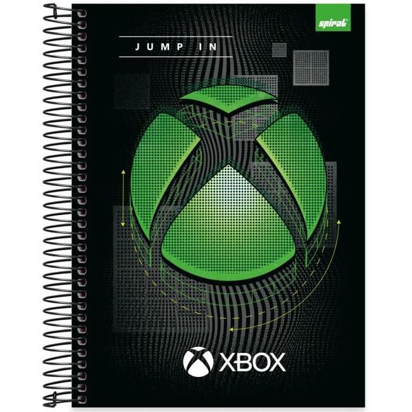 Caderno universitário capa dura, 10x1, 160 folhas, Xbox, 2372627, Spiral Xbox - PT 1 UN