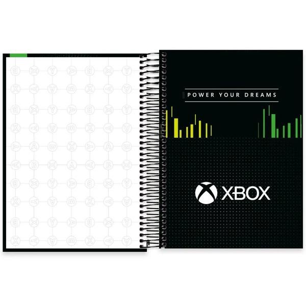 Caderno universitário capa dura, 10x1, 160 folhas, Xbox, 2372627, Spiral Xbox - PT 1 UN