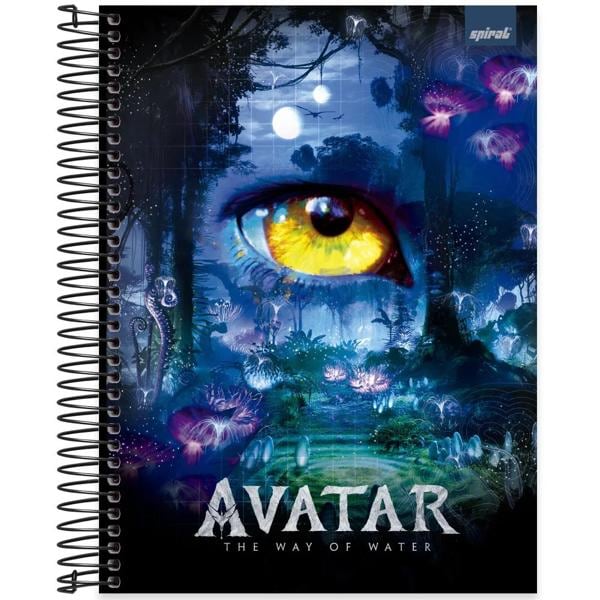 Caderno Universitário Capa Dura 15x1 240 Folhas Avatar Disney Spiral Ava - PT 1 UN