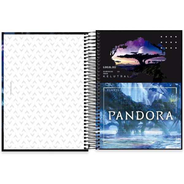 Caderno Universitário Capa Dura 15x1 240 Folhas Avatar Disney Spiral Ava - PT 1 UN