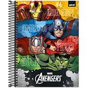 Caderno universitário capa dura, 15x1, 240 folhas, Vingadores Avengers Marvel, 2372672, Spiral Av - PT 1 UN Caderno universitário capa dura, 15x1, 240 folhas, Vingadores Avengers Marvel, 2372672, Spiral Av - PT 1 UN