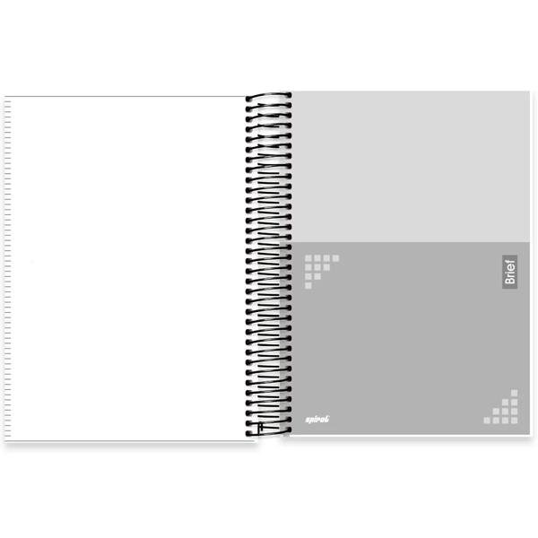 Caderno Universitário Capa Dura 10X1 160 Folhas Brief Branco Spiral - PT 1 UN