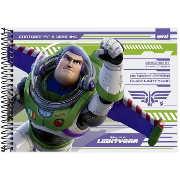 Caderno cartografia e desenho capa dura 48 folhas Disney Lightyear, Spiral, 2334113 - PT 1 UN