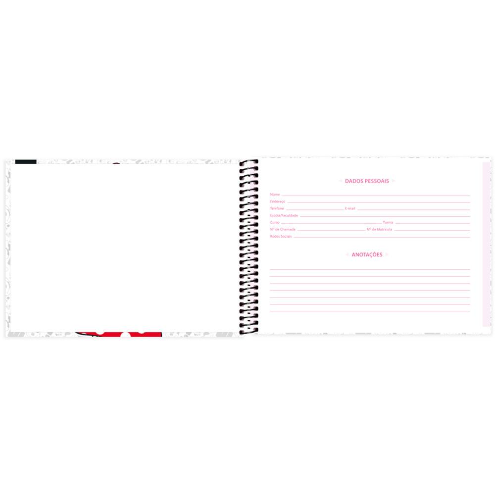 Caderno cartografia e desenho capa dura 48 folhas Disney Minnie