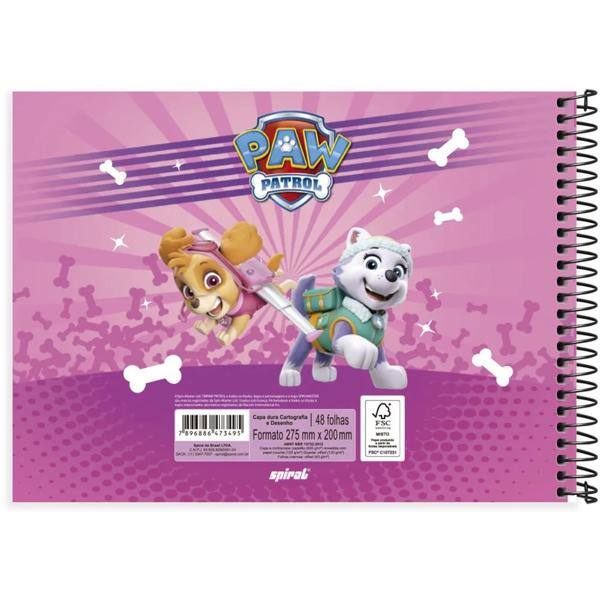 Caderno cartografia e desenho capa dura 48 folhas Patrulha Canina Paw Patrol, Spiral,2373495 - PT 1 UN