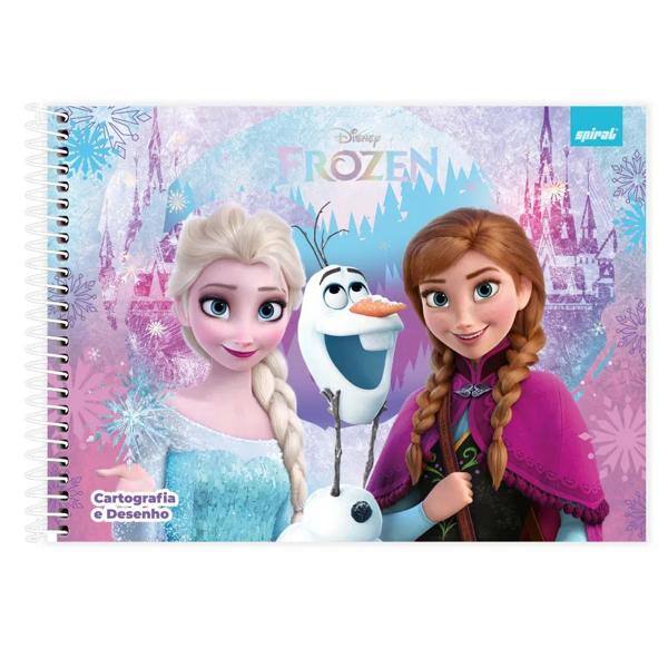 Caderno cartografia e desenho capa dura 80 folhas Disney Frozen, Spiral, 2373570 - PT 1 UN