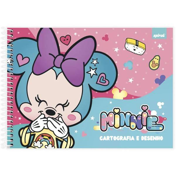 Caderno cartografia e desenho capa dura 80 folhas Disney Minnie Kawaii, Spiral, 2373631- PT 1 UN