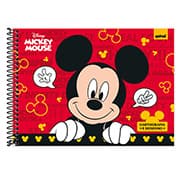 Caderno cartografia e desenho capa dura 80 folhas Disney Mickey Clássico, Spiral, 2374324-  PT 1 UN