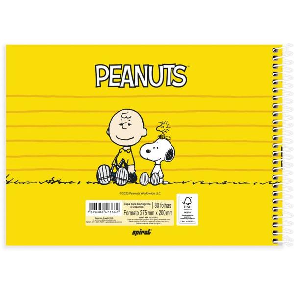 Caderno cartografia e desenho capa dura 80 folhas Snoopy, Spiral, 2373662 - PT 1 UN