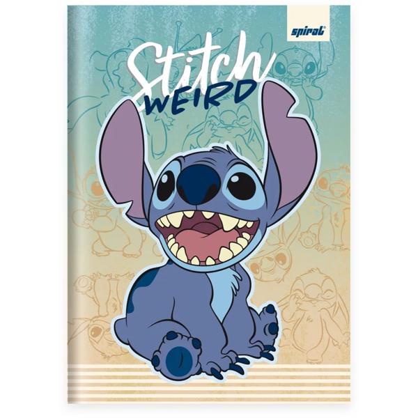 Caderno 1/4 capa dura costurado 80 folhas Disney Stitch, Spiral, 2374096 - PT 1 UN