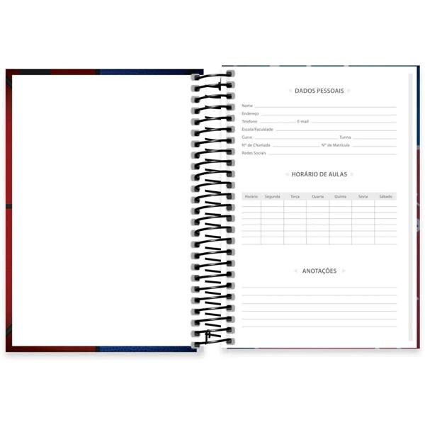 Caderno 1/4 capa dura espiral 160 folhas NBA, Spiral, 2373907 - PT 1 UN