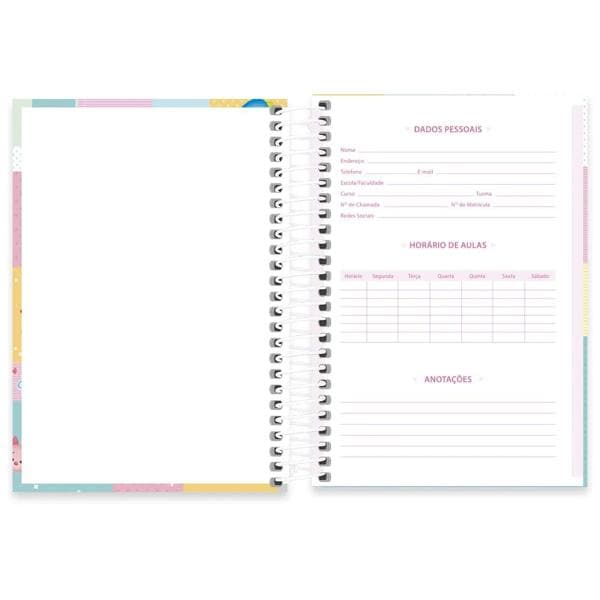 Caderno 1/4 capa dura espiral 160 folhas Disney Tsum Tsum, Spiral, 2374003- PT 1 UN