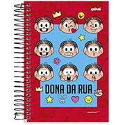 Caderno 1/4 capa dura espiral 160 folhas Turma da Mônica, Spiral, 2374010- PT 1 UN