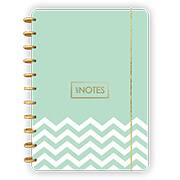 Caderno de disco com 80 folhas G, 210 x 290mm, Verde, Zig zag, 3264, Abyara - PT 1 UN