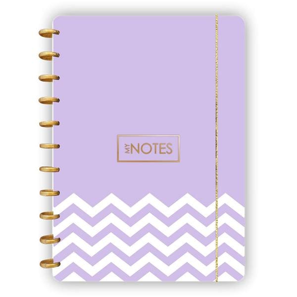 Caderno de Disco Zig Zag , Lilás, 80 folhas, 210x290mm, 3271, Abyara - PT 1 UN