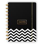 Caderno de disco com 80 folhas G, 210 x 290mm, Preto, Zig zag, 3202, Abyara - PT 1 UN Caderno de disco com 80 folhas G, 210 x 290mm, Preto, Zig zag, 3202, Abyara - PT 1 UN