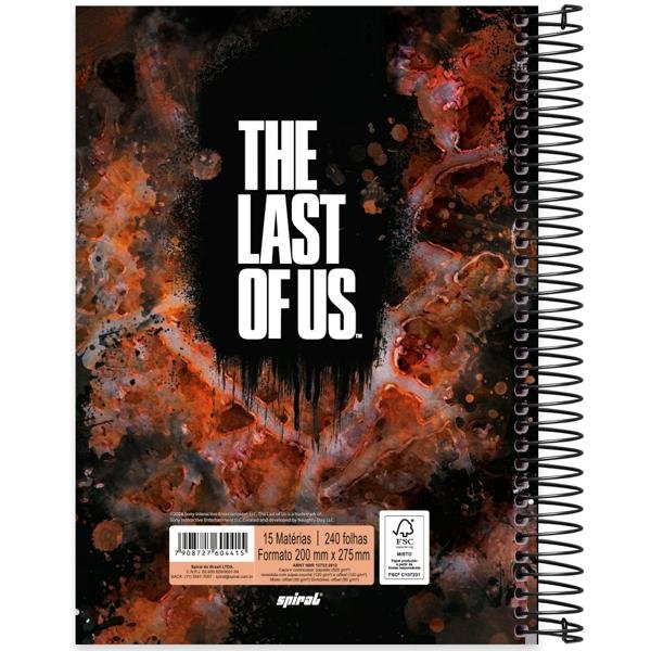 Caderno Universitário Capa Dura 15X1 240 Folhas The Last Of Us - Playstation Spiral - PT 1 UN
