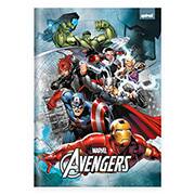 Caderno Universitário Capa Dura Brochura Costurado 80 Folhas, Vingadores Avengers Marvel Spiral - PT 1 UN