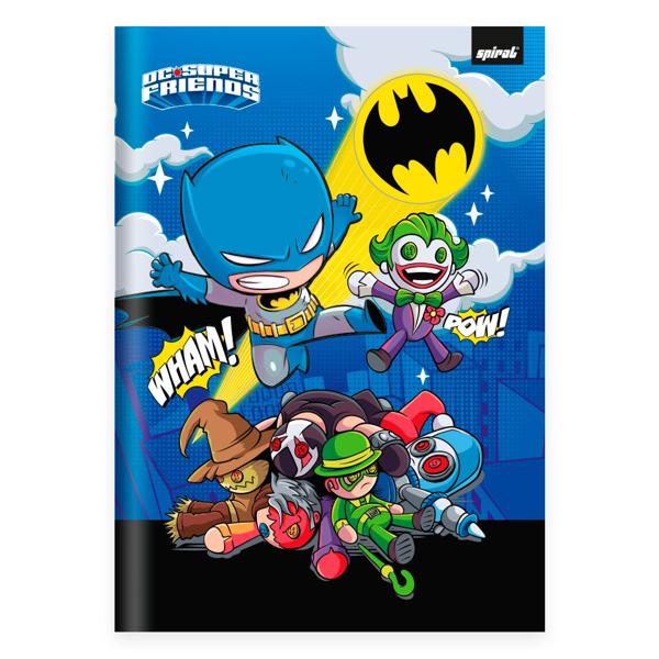 Caderno Universitário Capa Dura Brochura Costurado 80 Folhas, Warner DC Super Friends - Super Amigos Spiral - PT 1 UN