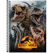 Caderno universitário capa dura, 1x1 80 folhas, Jurassic World, 2371736, Spiral Jw - PT 1 UN