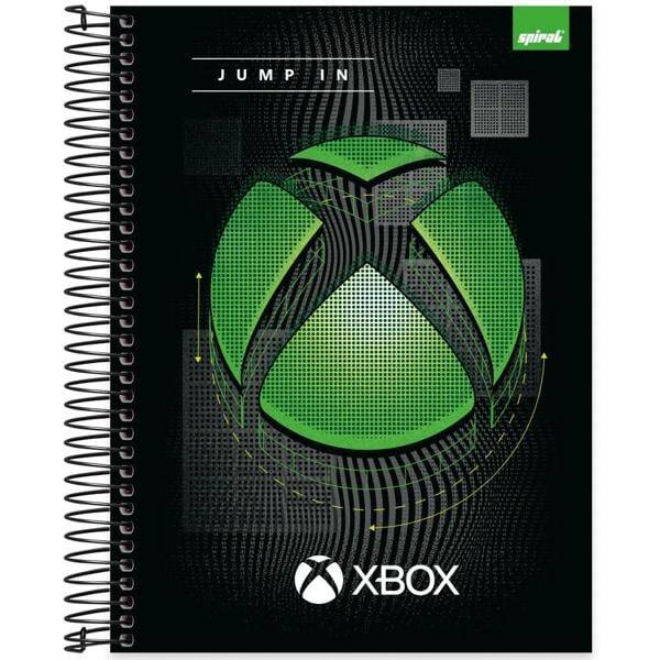 Caderno universitário capa dura, 20x1, 320 folhas, Xbox, 2333680, Spiral Xbox - PT 1 UN