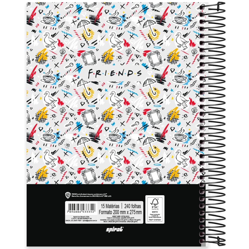 Caderno Universitario 15 Materias Naruto C/240 Fls - SD - São