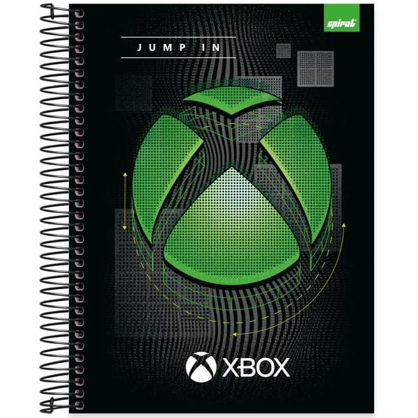 Caderno universitário capa dura, 15x1, 240 folhas, Xbox, 2333437, Spiral Xbox - PT 1 UN