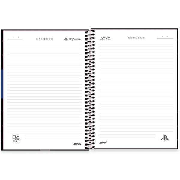 Caderno universitário capa dura, 1x1, 80 folhas, Playstation, 2366602, Spiral Ps - PT 1 UN